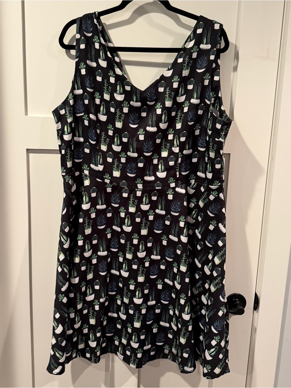Cactus and succulent print dress 2x